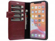 Pierre Cardin Bookcase Rood Leer - iPhone 12 Pro Max hoesje