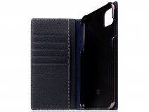 SLG Design D8 Folio Leer Black Blue - iPhone 11 Pro Max hoesje