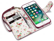 CaseBoutique Flower Bookcase - iPhone SE / 8 / 7 hoesje