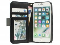 Black Sparkle Bookcase - iPhone SE / 8 / 7 hoesje