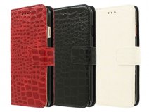 Croco Wallet Bookcase - iPhone SE / 8 / 7 hoesje