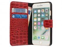 Croco Wallet Bookcase - iPhone SE / 8 / 7 hoesje