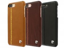 Pierre Cardin Stitches Case Leer - iPhone 8+/7+ hoesje