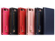 SLG Design Saffiano Zipper - Leren iPhone 8+/7+ hoesje