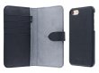 Agna Magneat 2in1 Case Navy Leer - iPhone SE / 8 / 7 hoesje