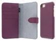 Agna Magneat 2in1 Case Paars Leer - iPhone SE / 8 / 7 hoesje