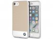 BMW Leather Alu Case Beige - Leren iPhone 8/7/6 hoesje