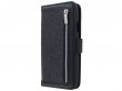 Glitsie Zip Case met Rits Zwart - iPhone SE 2020 / 8 / 7 hoesje