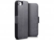 CaseBoutique Slim Book Grijs Leer - iPhone SE / 8 / 7 hoesje