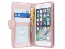 Zipper Wallet Case Rosé Goud - iPhone SE / 8 / 7 / 6(s) hoesje