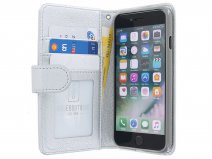 Glitsie Zip Case met Rits Zilver - iPhone SE 2020 / 8 / 7 hoesje