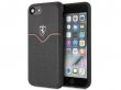 Ferrari Perforated Leather Case Zwart - iPhone 8/7/6 Hoesje