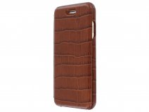 Graffi Oyster Croco Cognac Leer - iPhone SE / 8 / 7 / 6(s) hoesje