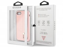 Guess Iridescent Strap Case Rosé - iPhone SE 2020 / 8 / 7 / 6(s) hoesje