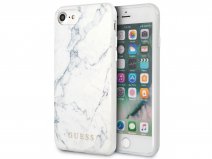 Guess Marble Look Case Wit - iPhone SE 2020 / 8 / 7 / 6(s) hoesje
