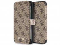 Guess Monogram Bookcase Bruin - iPhone SE / 8 / 7 / 6(s) hoesje