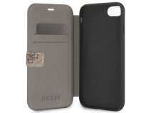 Guess Monogram Bookcase Bruin - iPhone SE / 8 / 7 / 6(s) hoesje