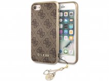 Guess Monogram Charm Case Bruin - iPhone SE / 8 / 7 / 6(s) hoesje