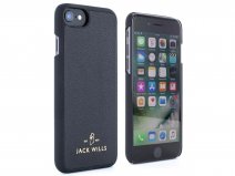 Jack Wills Saffiano Case Zwart - iPhone SE / 8 / 7 / 6(s) hoesje