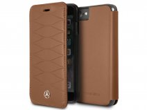 Mercedes Bookcase III Bruin Leer - iPhone SE / 8 / 7 / 6(s) hoesje