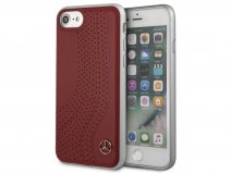 Mercedes-Benz Case Rood Leer - iPhone SE / 8 / 7 / 6(s) hoesje