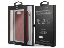 Mercedes-Benz Case Rood Leer - iPhone SE / 8 / 7 / 6(s) hoesje
