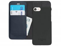 Pipetto Leather Magnetic Wallet Navy iPhone SE / 8 / 7 hoesje
