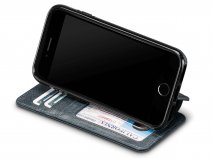 Sena Heritage WalletBook Blauw Leer - iPhone SE / 8 / 7 hoesje