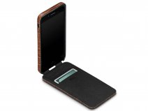 Sena Magnet Flip Case Croco - Leren iPhone SE / 8 / 7 hoesje