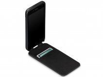 Sena Magnet Flip Case Zwart - Leren iPhone SE / 8 / 7 hoesje
