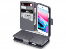 CaseBoutique Bookcase Grijs Leer - iPhone SE / 8 / 7 hoesje