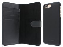Agna Magneat 2in1 Case Zwart Leer - iPhone 8+/7+ hoesje