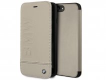 BMW Logo Bookcase Beige - Leren iPhone 8+/7+/6+ hoesje