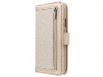 Glitsie Zip Case met Rits Goud - iPhone 8+/7+ hoesje