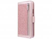 Glitsie Zip Case met Rits Rosé - iPhone 8+/7+ hoesje