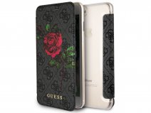 Guess Monogram Rose Book Grijs - iPhone 8+/7+/6+ hoesje