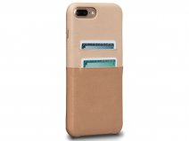 Sena Leather SnapOn Wallet Beige - iPhone 8+/7+ Hoesje