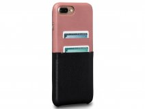 Sena Leather SnapOn Wallet Roze/Zwart - iPhone 8+/7+ Hoesje