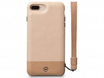 Sena Leather Wristlet Case Beige - iPhone 8+/7+ Hoesje