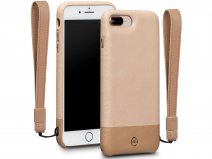 Sena Leather Wristlet Case Beige - iPhone 8+/7+ Hoesje