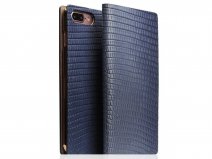 SLG D3 Italian Lizard Case Donkerblauw - iPhone 8 Plus/7 Plus hoesje