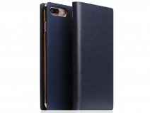SLG Design D5 Italian Leather Folio Navy - Leren iPhone 8+/7+ hoesje