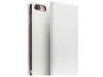 SLG Design D5 Italian Leather Folio Wit - Leren iPhone 8+/7+ hoesje