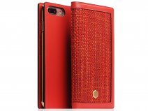 SLG Design D5 CSL Bookcase Rood - Leren iPhone 8 Plus/7 Plus hoesje