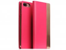 SLG Design D5 CSL Metal Roze - Leren iPhone 8 Plus/7 Plus hoesje