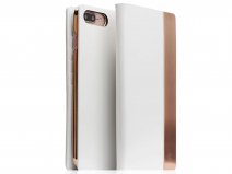 SLG Design D5 CSL Metal Wit - Leren iPhone 8 Plus/7 Plus hoesje