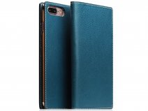 SLG Design D6 Minerva Bookcase Blauw - iPhone 8 Plus/7 Plus hoesje