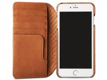 Vaja Wallet Agenda Case Saddle Tan - iPhone 8+/7+ Hoesje Leer