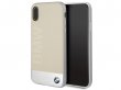 BMW Leather Alu Case Beige - Leren iPhone X hoesje