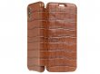Graffi Oyster Croco Cognac Leer - iPhone X/Xs hoesje